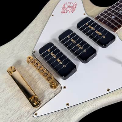 2003 Gibson Non-Reverse Firebird Custom Shop w Triple Soapbars ~ TV White image 6