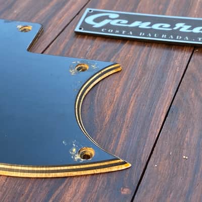 General Vintage Tone Sg 1961 / 1962 Aged Pickguard for Gibson SG bevel Black multi ply image 3