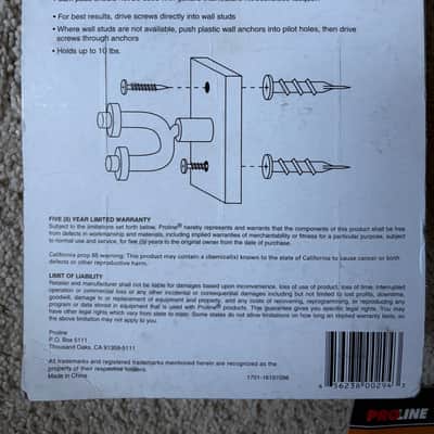 Proline 4 pack Guitar Wall Hangers image 3