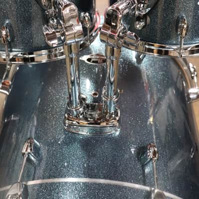 Pearl 4pc Export Drum Set Aqua Blue Glitter image 5