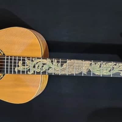 Acoustic Parlor Guitar Handmade by Blueberry Guitars Owl Motif image 5