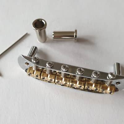 Jaguar Jazzmaster mustang upgrade bridge with brass adjustable saddles