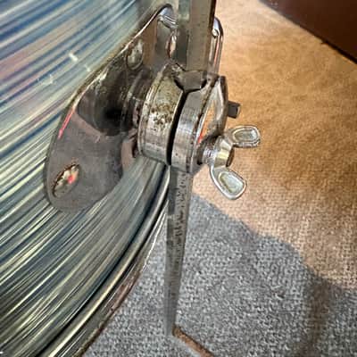 Rogers Cleveland Era Holiday 4-Piece Drum Set w/Matching Canister Throne -  Sky Blue Ripple Pearl (Early 1960's) image 8