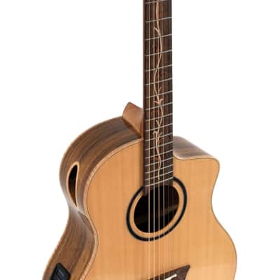 Washburn Bella Tono Suprema Acoustic-Electric Guitar, Natural image 4