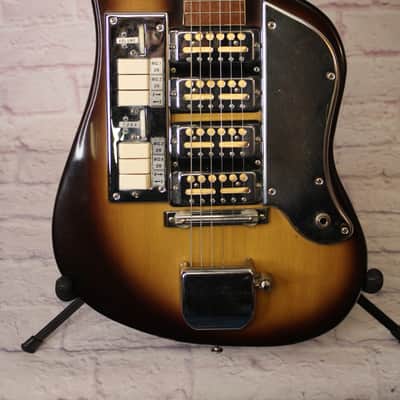 Vintage 1960's Teisco SS-4L Zimgar - 4 Gold Foil Ry Cooder Pickups /  Clean ! image 3