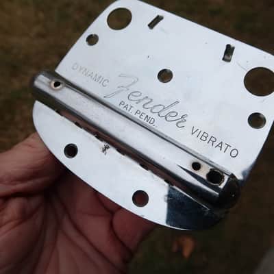 Fender Mustang Tailpiece 1965 - Nickle "Pat Pend" Nice image 2