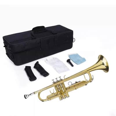 New Bb Trumpet Standard Trumpet Set for Student Beginner with Hard Case Golden image 3