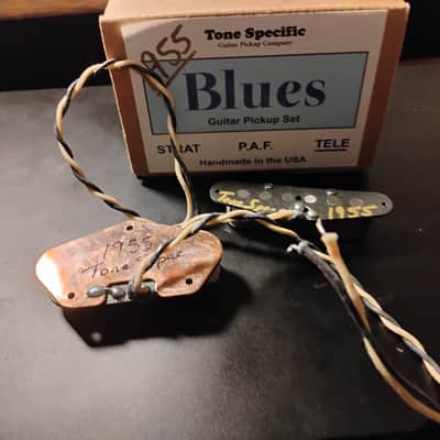 1955 Tone Specific 'Vintage Spec' Telecaster "Blues" hand wound pickup set. Mint set boutique tele pickups -  on sale, trades welcome! Luthier parts for project 1950s '55 image 2