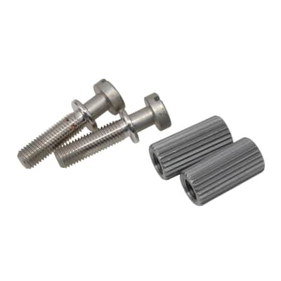 Vintage Length VOS Aged Nickel Steel Tailpiece Mounting Studs Posts incl. Vintage Steel Anchors for Gibson guitars image 3