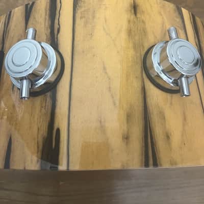 DW DW Collectors EXOTIC lacquer DIE CAST HOOPS 6”x14” Snare Drum - EXOTIC LACQUER IVORY EBONY image 10
