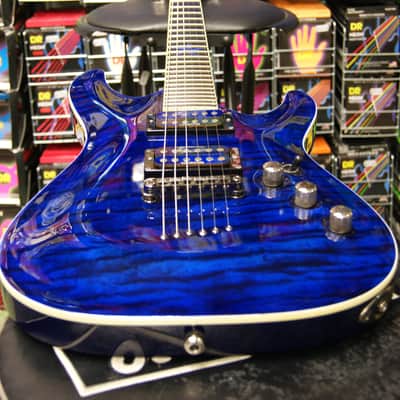 Schecter Diamond Series C-1 Exotic Star in blue (Made in Korea) S/H image 3
