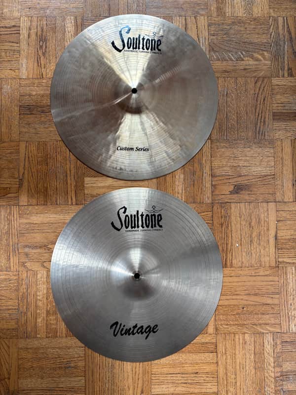 Soultone 16” Vintage/Custom Hi Hats Unknown - Brass image 1