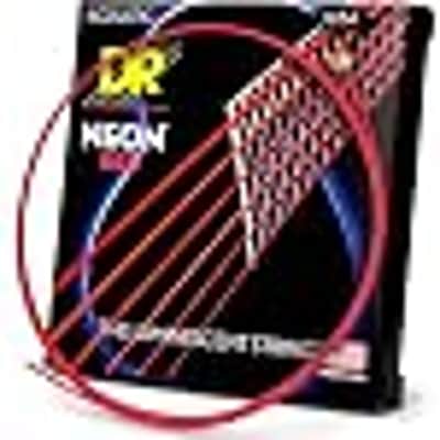 DR Strings HI-DEF NEON™ - RED Colored Acoustic Guitar Strings: Light 12-54 image 3