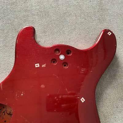 Double Cutaway Metallic Red Finish Guitar HH Body image 3