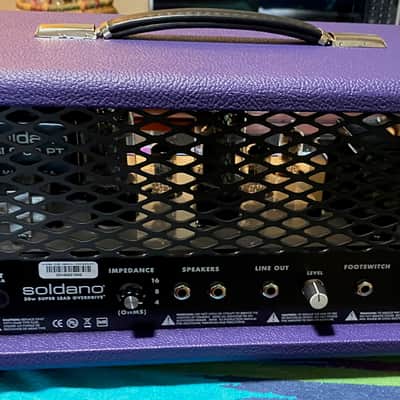 Soldano SLO-30 Custom Shop 2-Channel 30 Watt Guitar Amp Head In Purple Tolex image 2