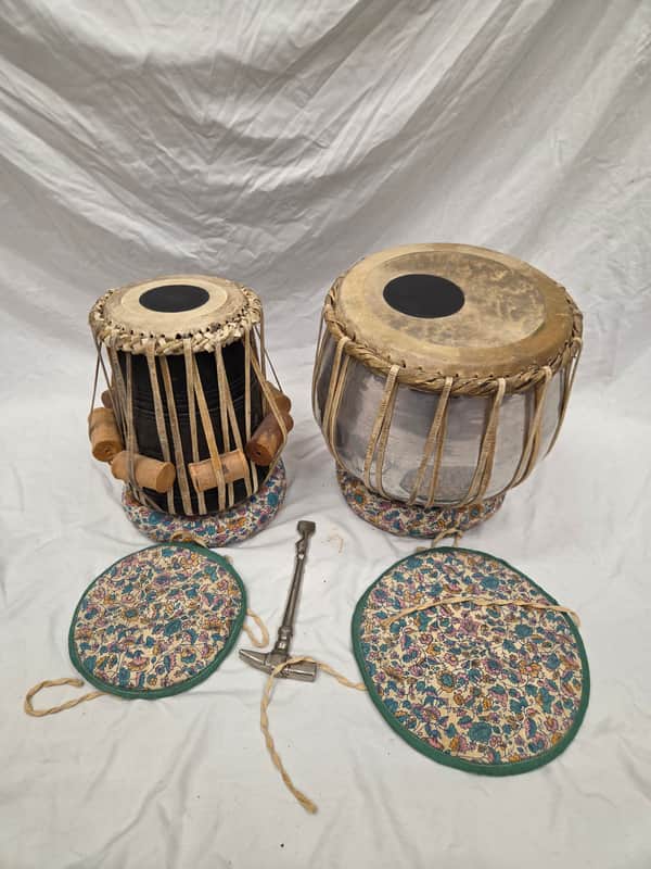 Pair of Hand Made Indian Tabla Drums (C020-14) image 1