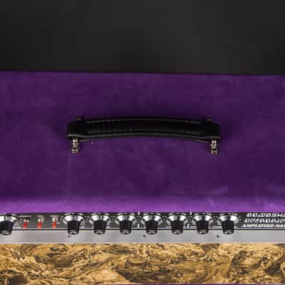 Amplified Nation Bombshell Overdrive 50w Head/1x12 Speaker Cab - Purple Suede & Liquid Gold Leaf #194 image 9