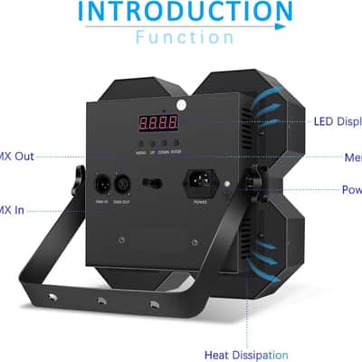 LED Blinder Stage Light,200W COB Par Cool White and Warm White Uplighting, DMX/Master-Slave DJ Light,Stage Blinder & Strobe for Church Wedding Concert Theater Show image 6
