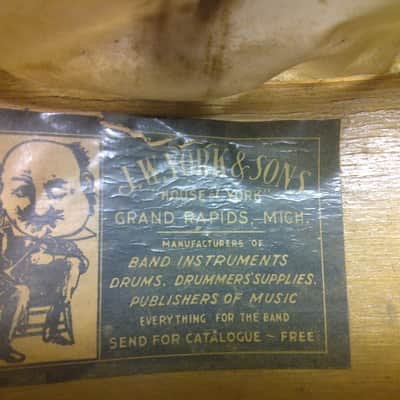 York Plywood Shell Snare Drum 4"x16" Late 1800's/early 1900's - Wood image 3