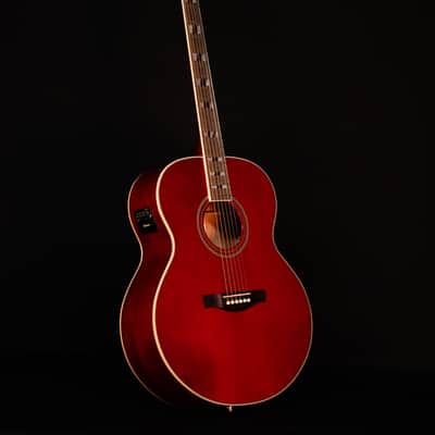 Ibanez AJ70M1E Artwood Series A/E Acoustic Guitar, Wine Red image 8