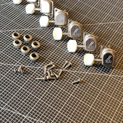 Fender F Tuners - F logo - Vintage - 1968 - White Cream Ivory Pegs - full kit image 1