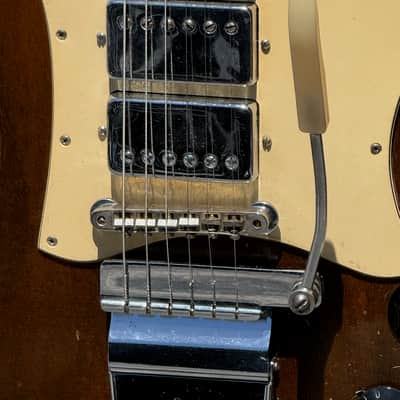 Gibson SG Custom 1969 - an ultra rare large'gard w/a combo of Walnut finish w/all Chrome Hardware ! image 10