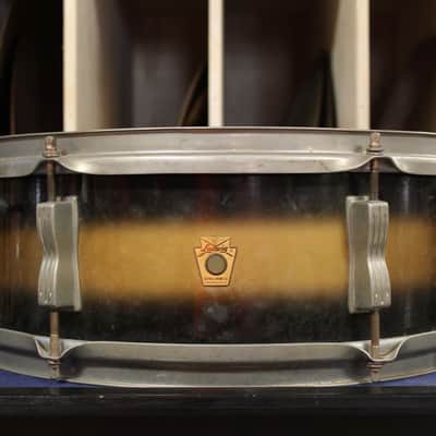 1960s Ludwig 5x14 Pioneer Snare Drum in Black and Gold Duco image 1