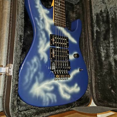 Kramer Nightswan 1989 Lightning graphic guitar Vintage Original Floyd  F serial EXCELLENT!!! image 2