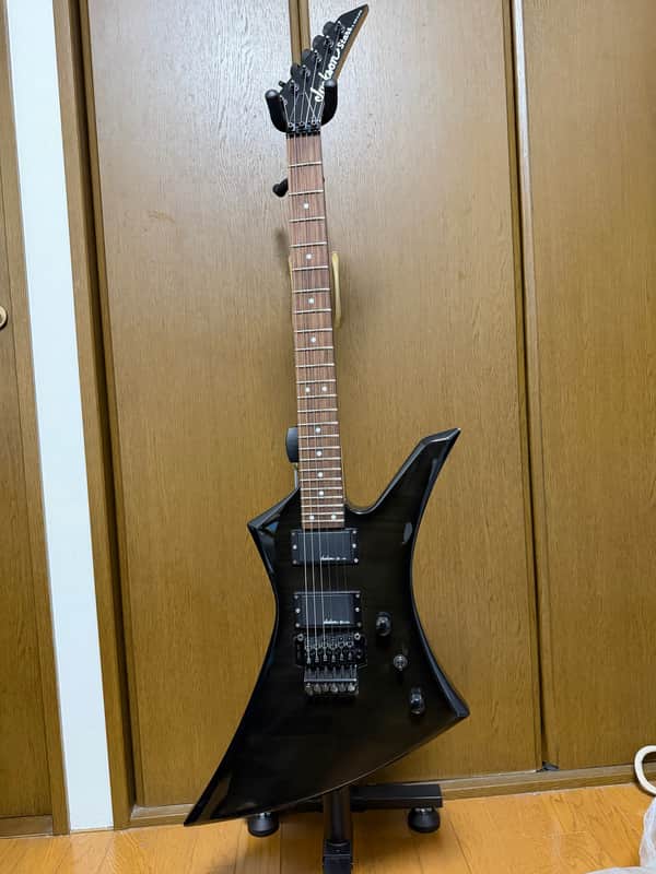 Jackson Kelly KE-4 (Jackson Stars) Late 1990s - Trans Black / Dark Transparent Black image 1