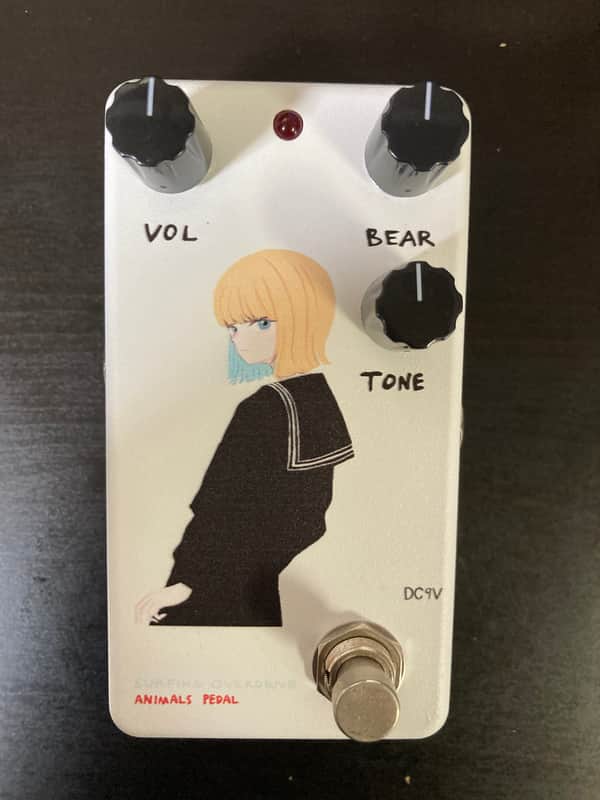 Animals Pedal Custom Illustrated 002 Surfing Bear Overdrive | Reverb
