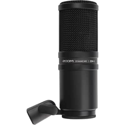 Zoom ZDM-1 Dynamic Podcasting Microphone with On-Stage Stands MS7701B Tripod Mic Stand and XLR Cable image 2
