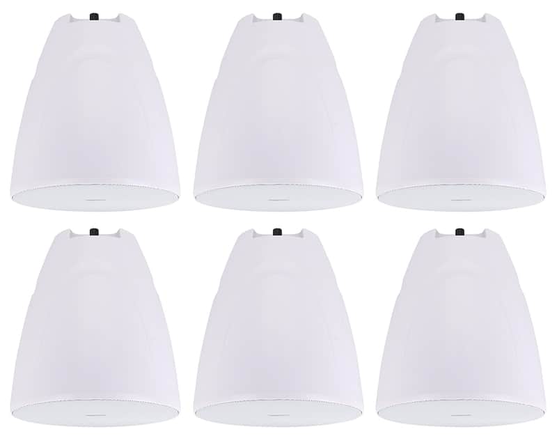 Rockville PEN-80T WHITE 8" 70V 40W Hanging Pendant Speaker Commercial/Restaurant image 1
