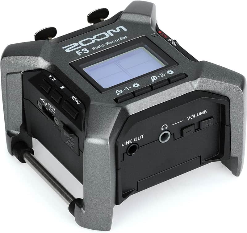 Zoom F3 Professional Field Recorder, 32-bit Float Recording, 2 Channel Recorder, Dual AD Converters, 2 Locking XLR/TRS Inputs, Battery Powered, Wireless Control image 1