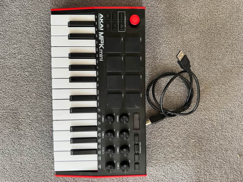 Akai MPK Mini MKII 25-Key MIDI Controller 2014 - Present - Black image 1