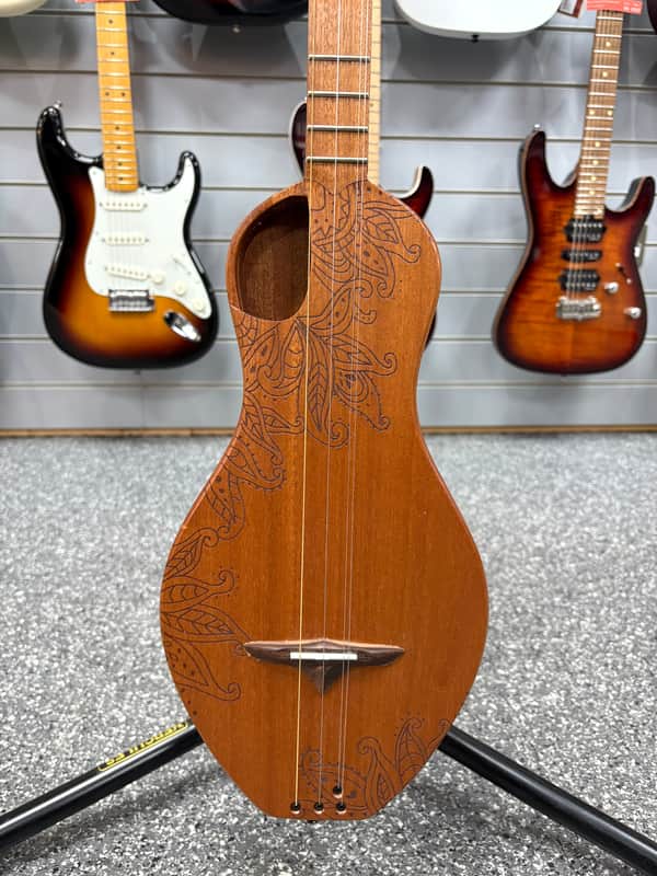 Jaromin The Boondocker D2 Walking Dulcimer 2020’s - Natural with Henna Engraved Top image 1