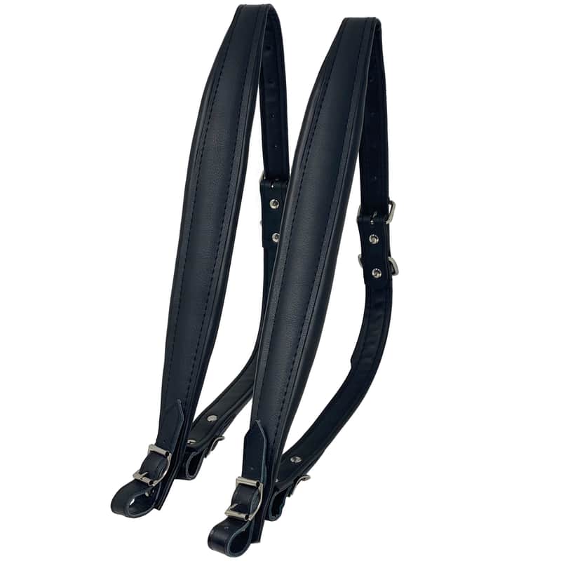 D'Luca Adjustable Accordion Shoulder Straps Set Black image 1