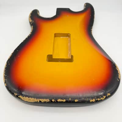 MJT Stratocaster Body Alder Relic Nitro 3-Tone Sunburst mjt6661 image 8