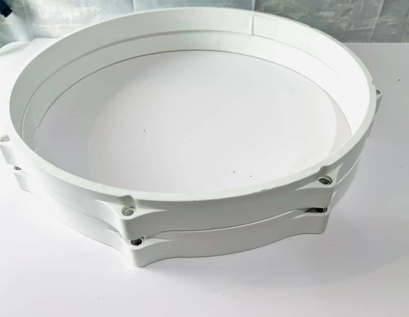 Pair of 18” White Nylon Bass Drum Hoop Kick Drum Rim 18 Inch image 1