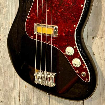 NEW Fender Gold Foil Jazz Bass - Black Sparkle, In Stock and Ships Fast and Free! Pro Setup Included! image 5
