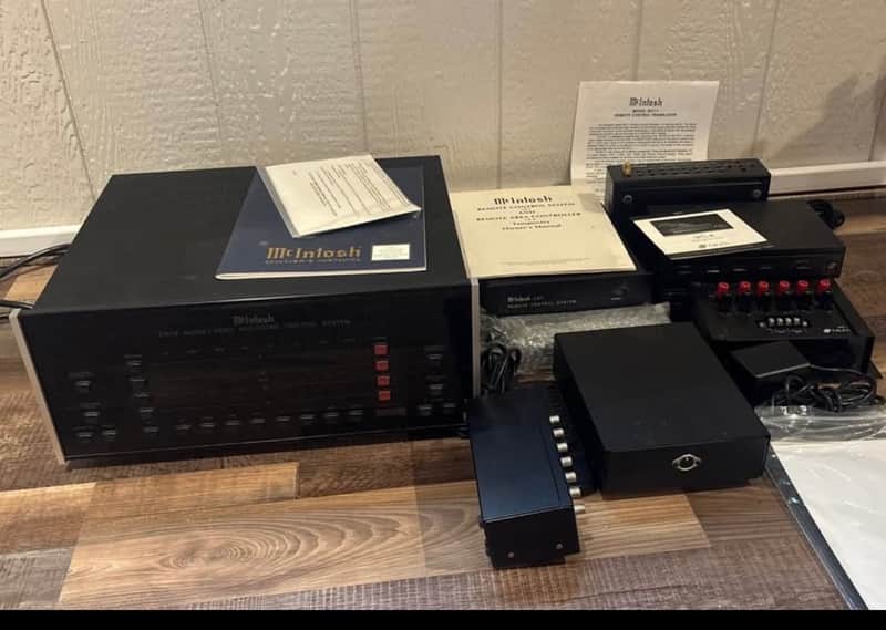 McIntosh CR12/CR7 Remote Control Sys/SPS-4 Speaker Selection/R606 Multiple Sensor Adapter- Audio/Video Multizone Control System-1980's