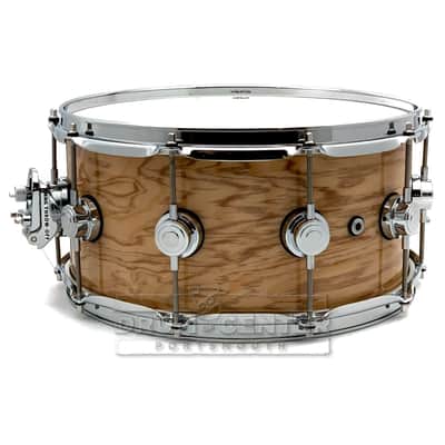 DW Collectors VLT 333 Maple Snare Drum 14x6.5 Exotic Olive Ash Burl image 2