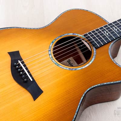 2022 Taylor Custom Grand Auditorium Acoustic Electric Guitar Adirondack Spruce + Mahogany image 7