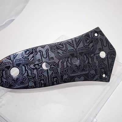Custom Fender Jazz Bass Control Plate. 2016 Metallic Black "Sky Pearlz"/Circuit Board image 1