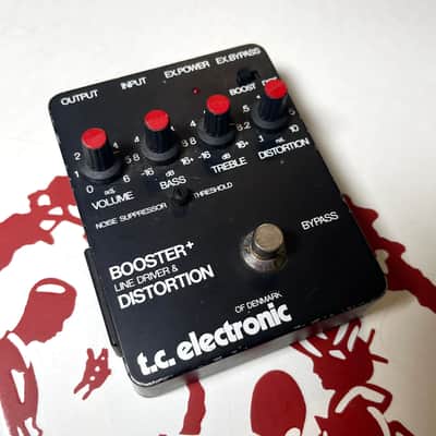 1980s TC Electronic Booster+ Distortion Pedal Black image 1