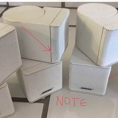 Bose Jewel cube speakers white 5 each-note pics image 4