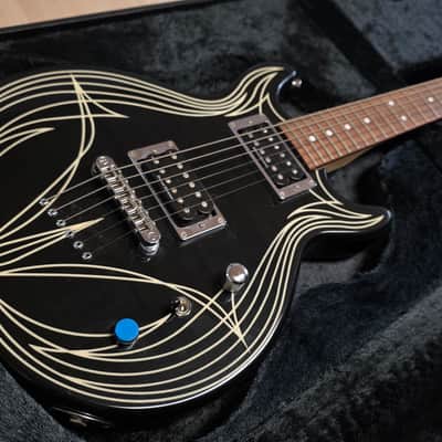 Jackson JJ4 Scott Ian MIJ JAPAN 2000 Black Tribal Tattoo Graphic LP JR Junior DC Anthrax Signature Pro Guitar with Killswitch and New ESP hard case image 1