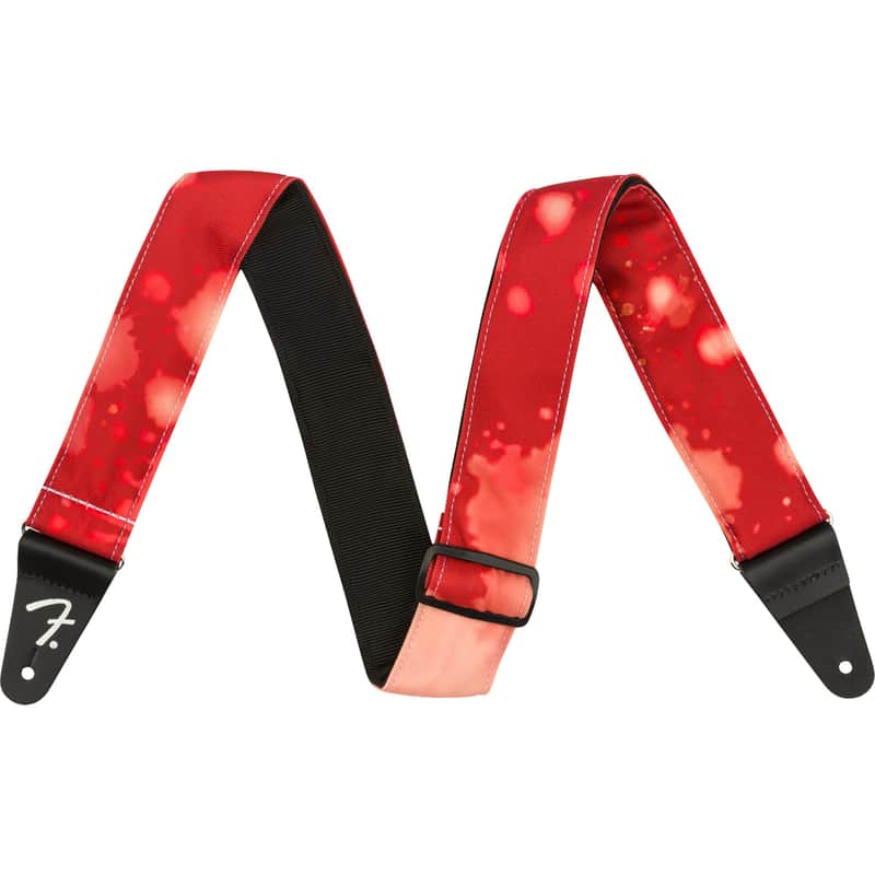 Fender Tie Dye Acid Wash Strap Red image 1