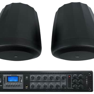 Pair JBL Control 60PS/T C60 Commercial 70v Black Pendant Subwoofers+Amp C60PS/T image 1