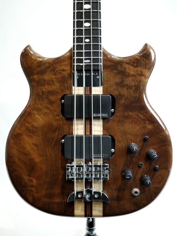 ALEMBIC SCSB4 Stanley Clarke Signature Deluxe Black Walnut Top & Purple LED 2016 image 1