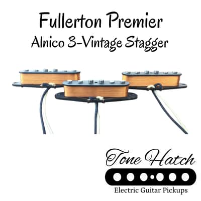 Hand Wound Alnico 3 Stratocaster Pickup Set - Vintage Stagger, Handwound Strat-Tone Hatch image 3